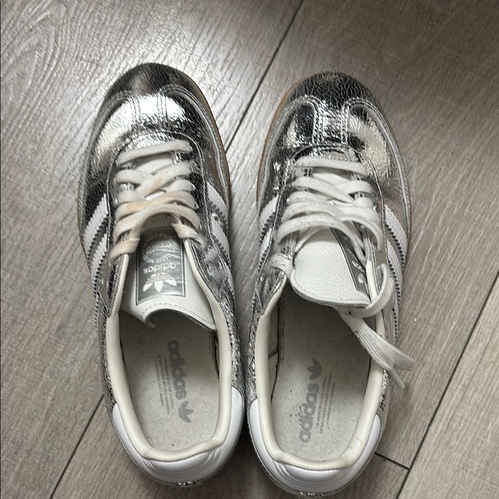 Adidas Women's Metallic Silver Sneakers